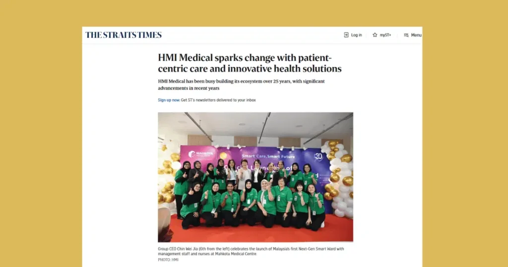 The Straits Times: HMI Medical sparks change with patient-centric care and innovative health solutions